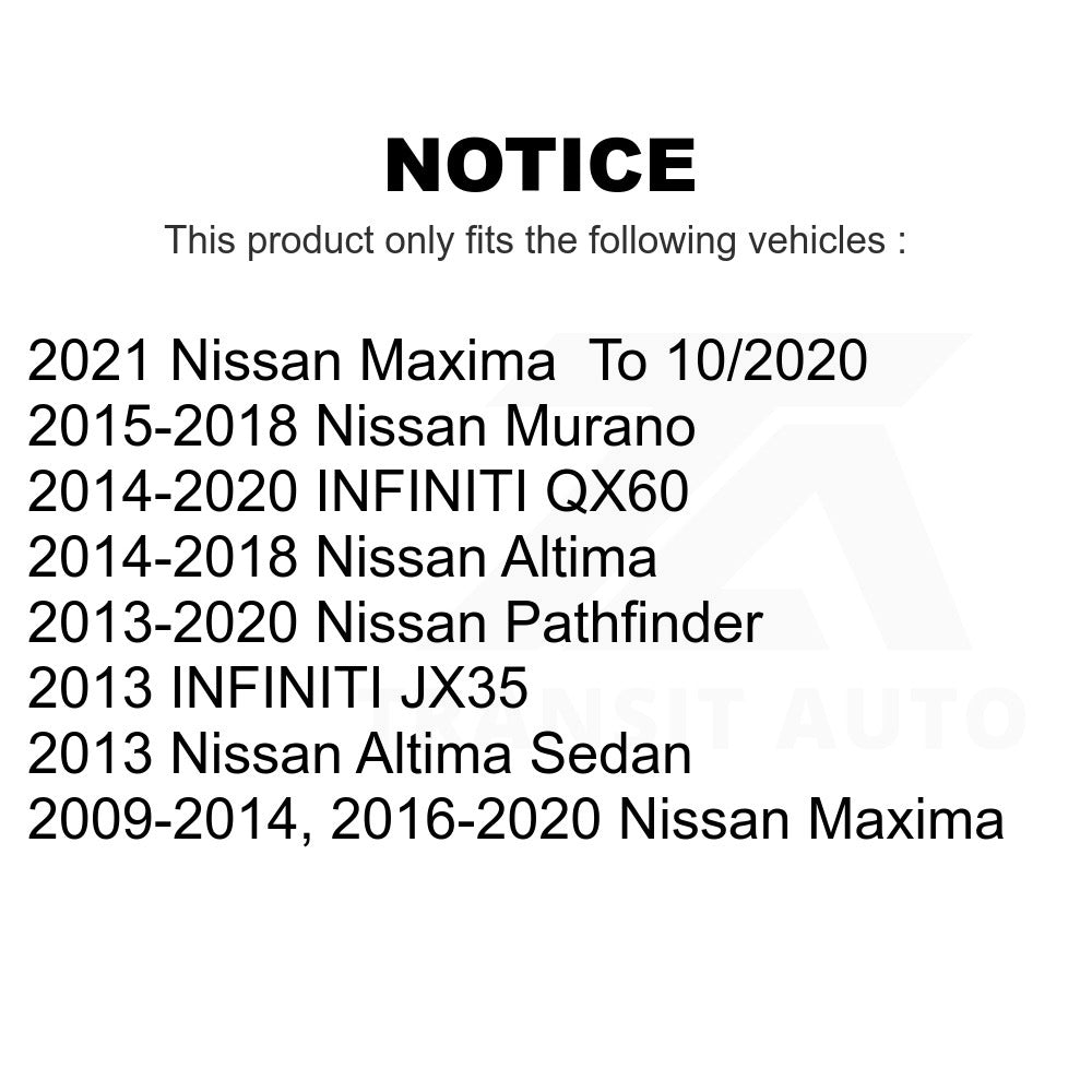 Front Hub Bearing Assembly & Link Kit For Nissan Altima Maxima Pathfinder Murano