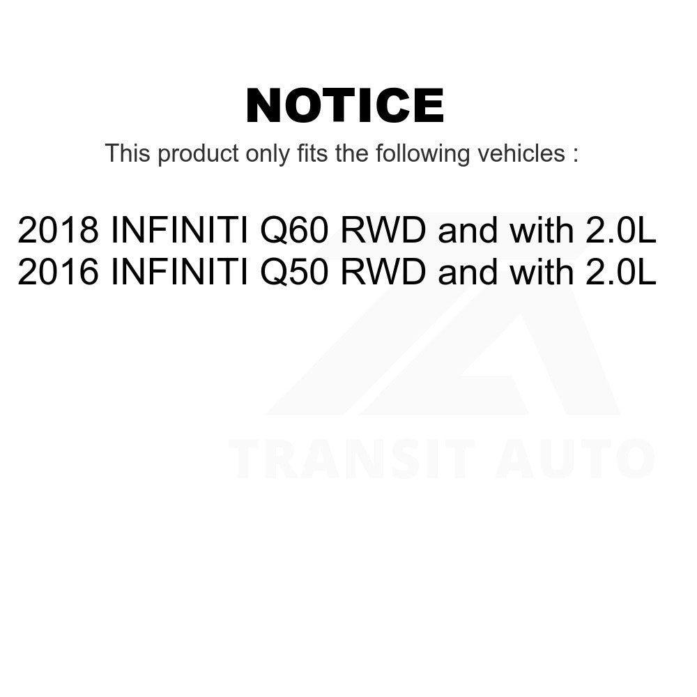 Front Hub Bearing Assembly Link Kit For Infiniti Q50 Q60 INFINITI RWD with 2.0L