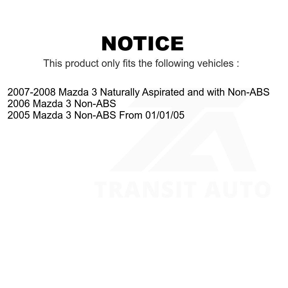 Front Wheel Bearing And Link Kit For Mazda 3