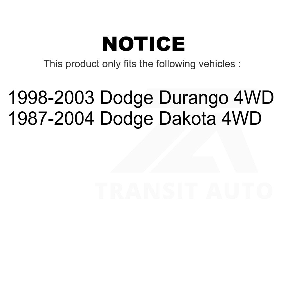 Paire d'amortisseurs de Suspension avant pour Dodge Dakota Durango 4WD 