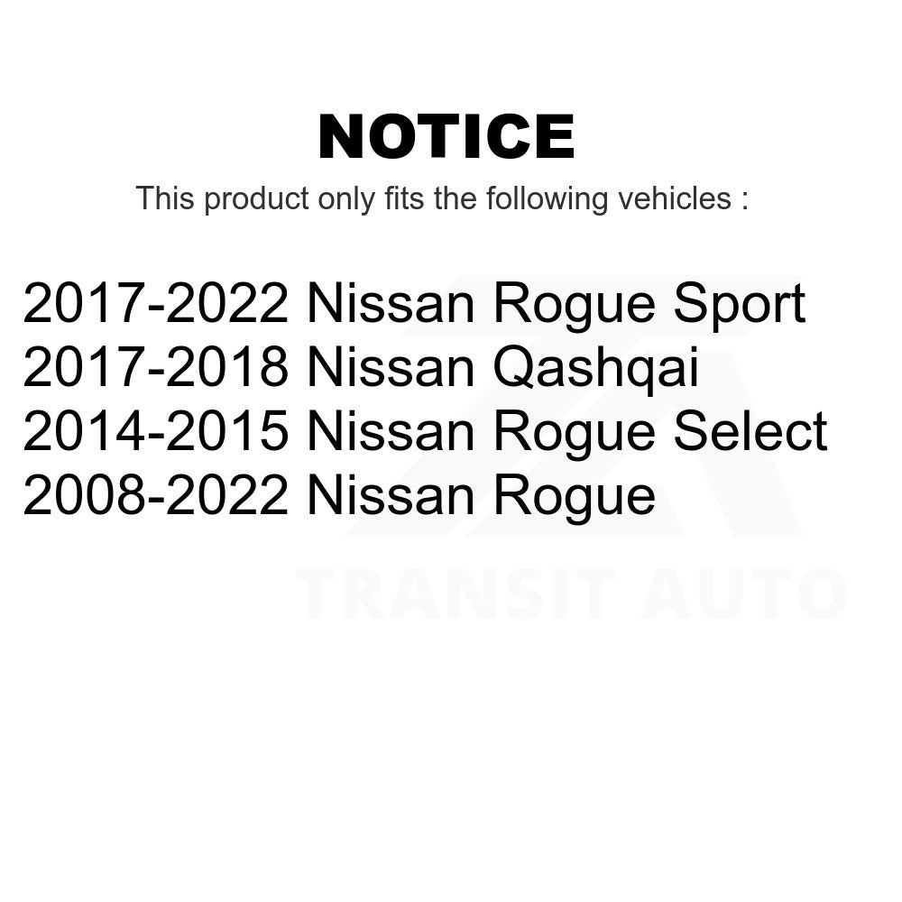 Rear Suspension Shock Absorber Pair For Nissan Rogue Sport Select Qashqai