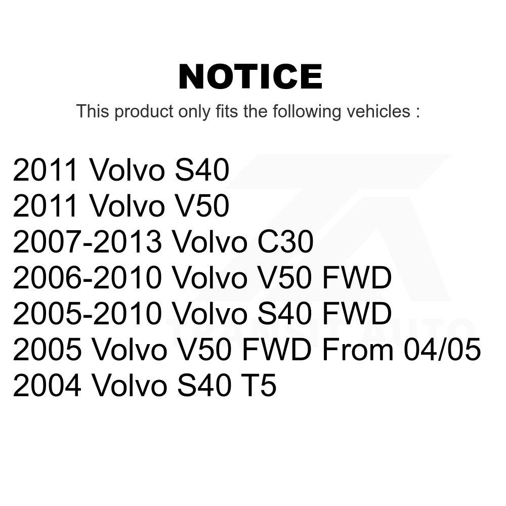 Rear Suspension Shock Absorber Pair For Volvo S40 C30 V50