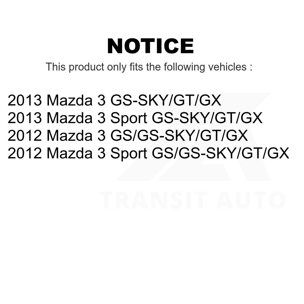 Rear Suspension Shock Absorber Pair For Mazda 3 Sport