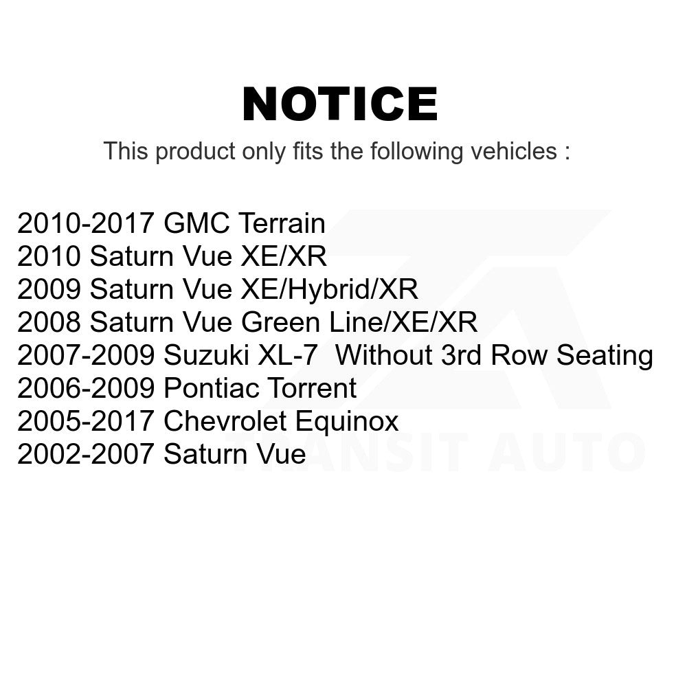 Rear Shock Absorber Pair For Chevrolet Equinox GMC Terrain Saturn Vue Pontiac