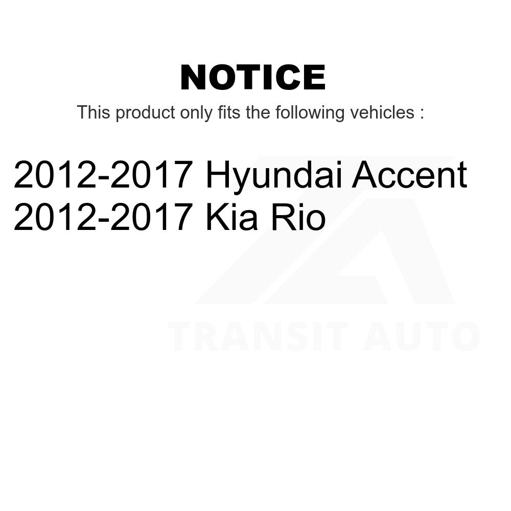 Kit complet de ressorts hélicoïdaux pour amortisseurs avant, pour Hyundai Accent Kia Rio 2012 – 2017 