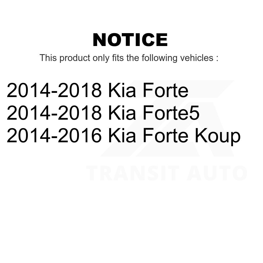 Kit complet d'assemblage de ressorts hélicoïdaux, amortisseurs avant, pour Kia Forte Forte5 Koup 