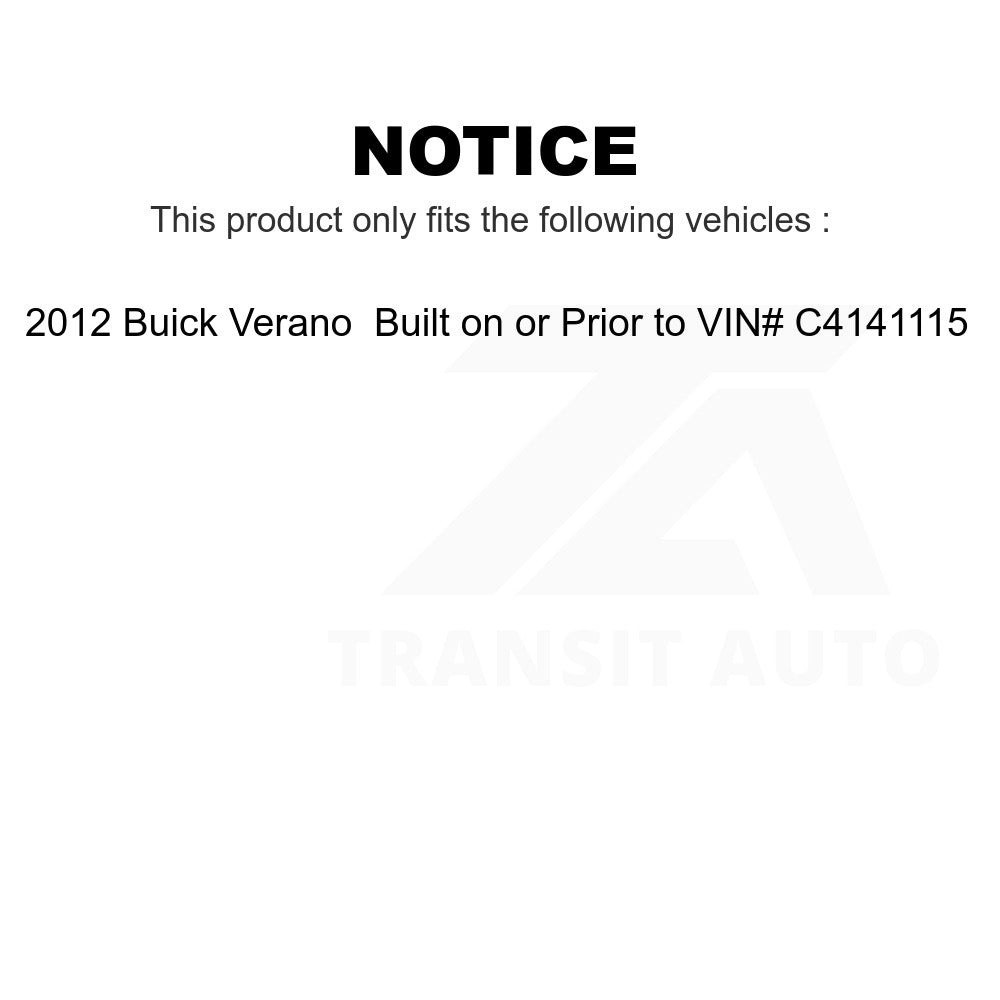 Front Strut Spring Kit For 2012 Buick Verano Built on or Prior to VIN# C4141115