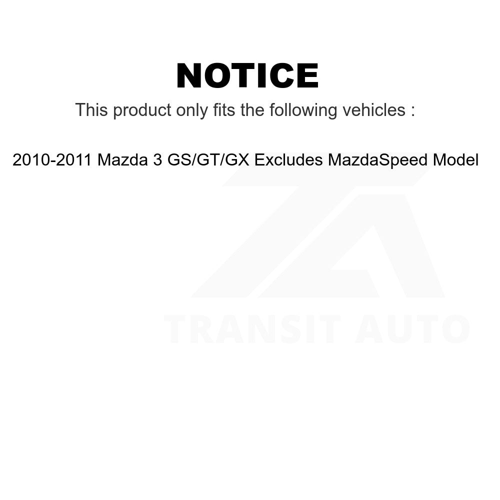 Front Rear Strut Spring Kit For 10-11 Mazda 3 GS GT GX Excludes MazdaSpeed Model