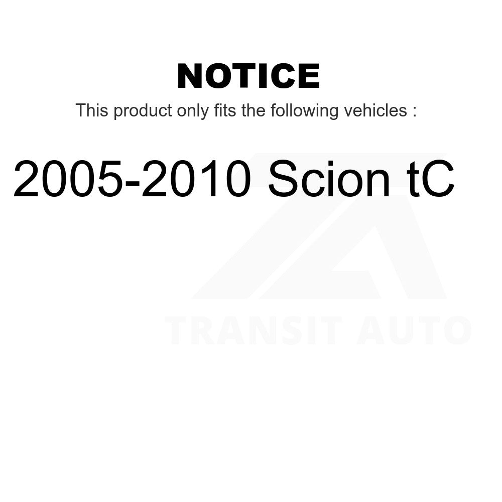 Front Wheel Bearing And Tie Rod End Kit For 2005-2010 Scion tC