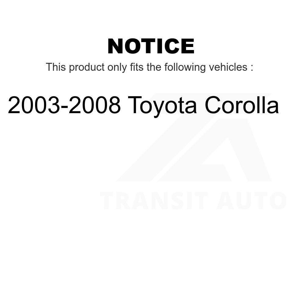 Front Wheel Bearing And Tie Rod End Kit For 2003-2008 Toyota Corolla