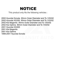 Charger l&#39;image dans la galerie, Front Wheel Bearing &amp; Tie Rod End Kit For Hyundai Sonata Kia Optima XG350 XG300