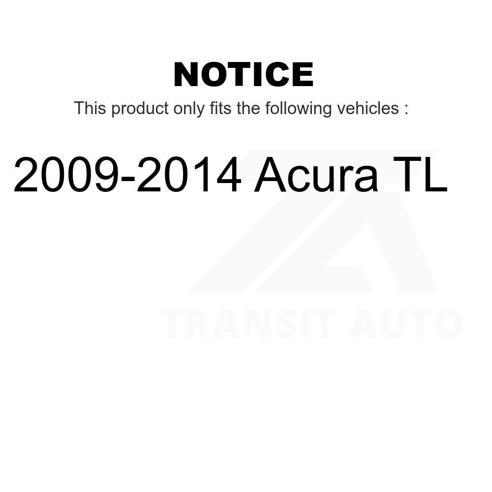 Front Wheel Bearing And Tie Rod End Kit For 2009-2014 Acura TL