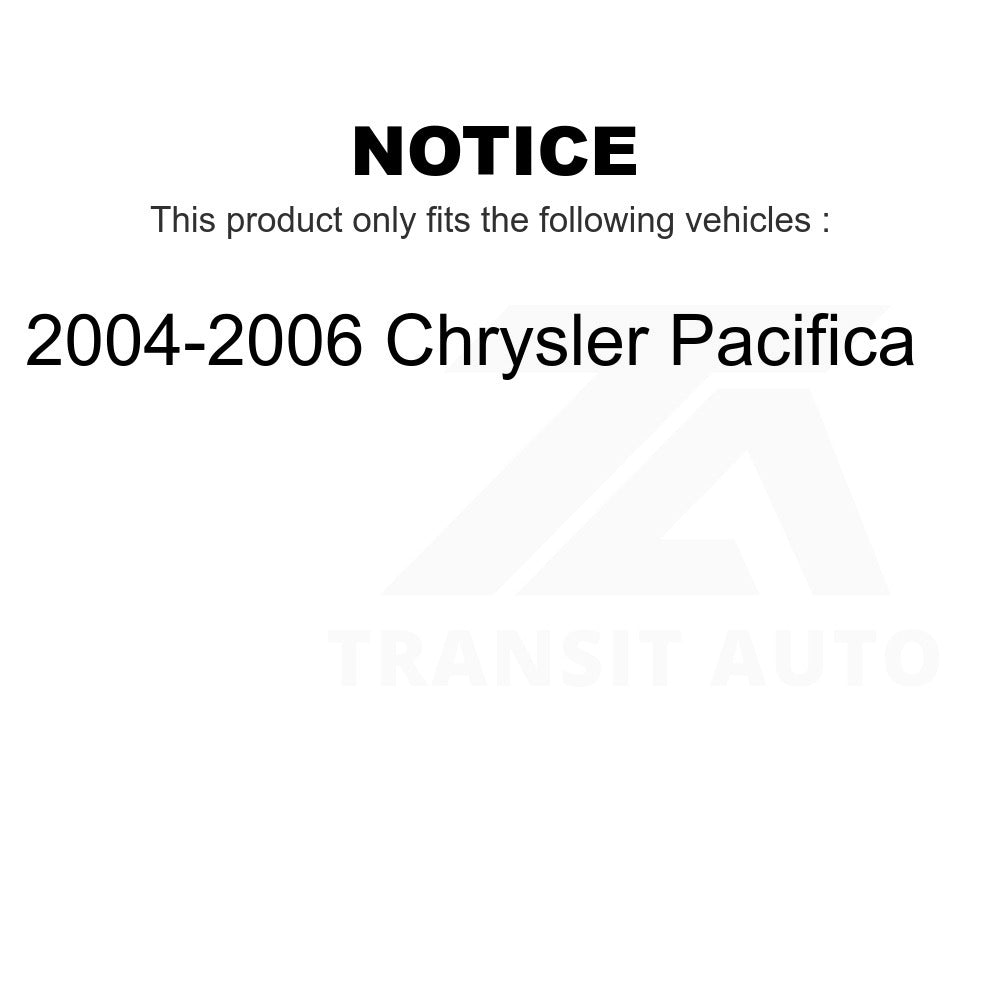 Front Wheel Bearing And Tie Rod End Kit For 2004-2006 Chrysler Pacifica