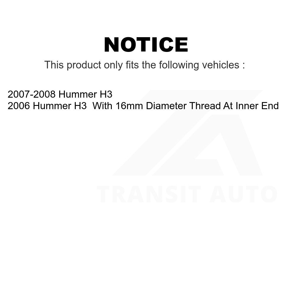 Front Wheel Bearing And Tie Rod End Kit For Hummer H3