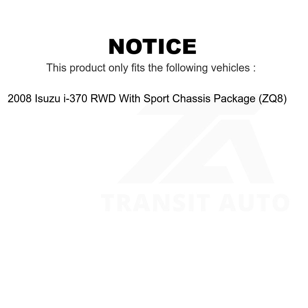 Front Wheel Bearing And Tie Rod End Kit For 2008 Isuzu i-370 RWD