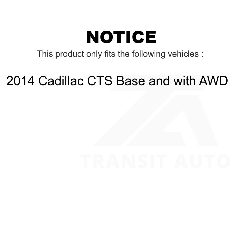 Front Wheel Bearing And Tie Rod End Kit For 2014 Cadillac CTS Base with AWD