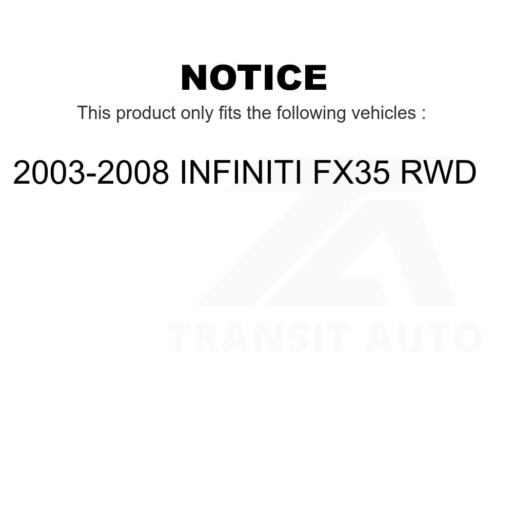 Front Wheel Bearing And Tie Rod End Kit For 2003-2008 INFINITI FX35 RWD