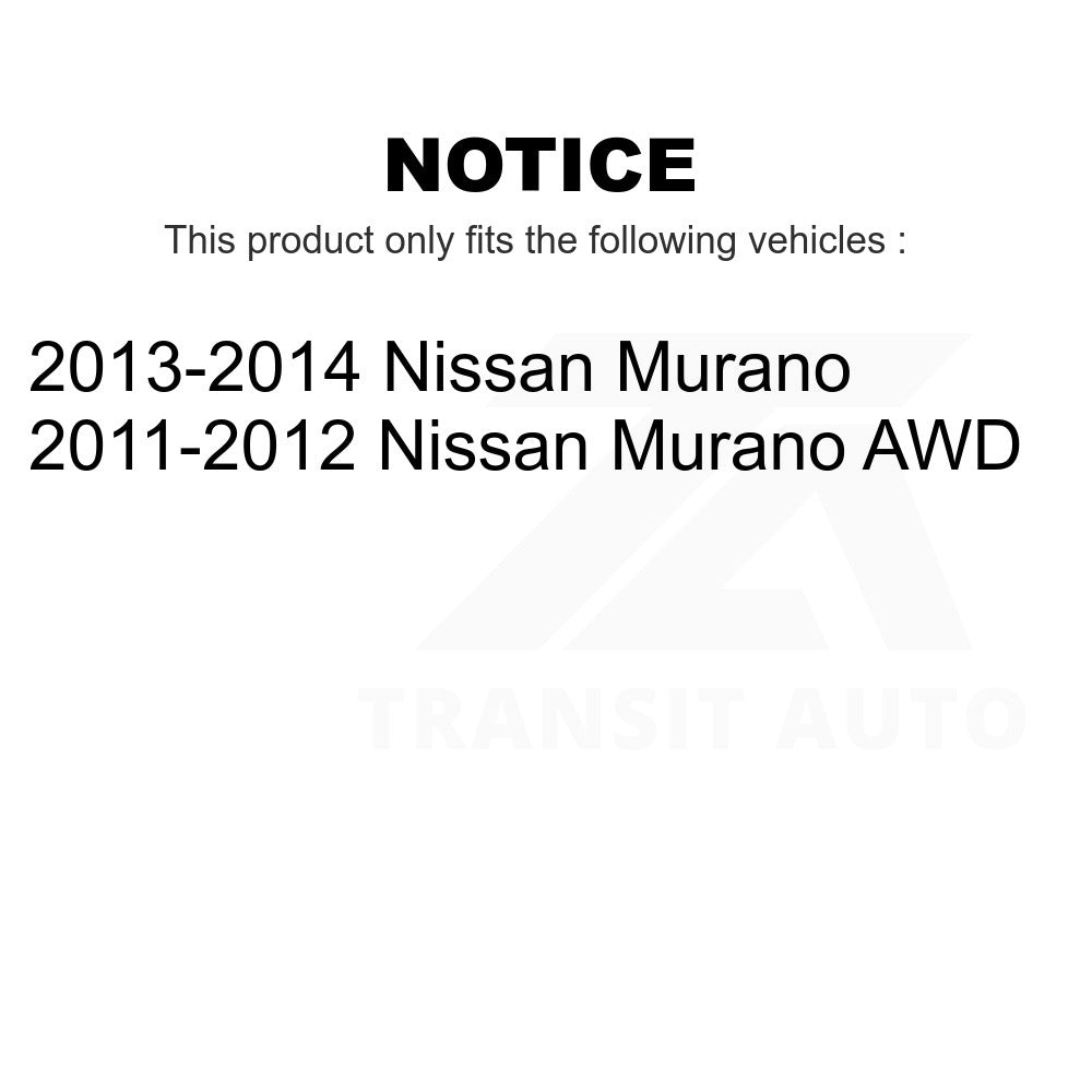 Front Wheel Bearing And Tie Rod End Kit For Nissan Murano