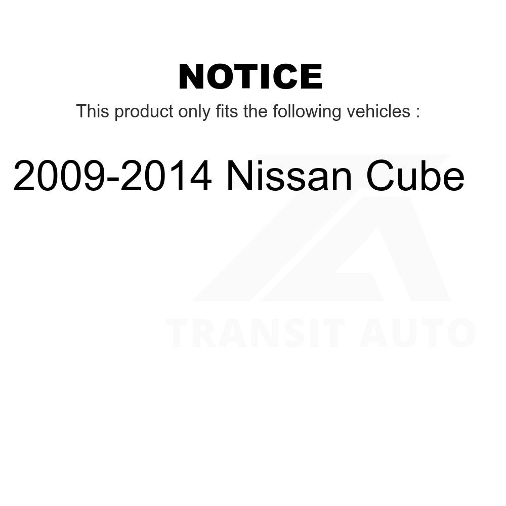 Front Wheel Bearing And Tie Rod End Kit For 2009-2014 Nissan Cube