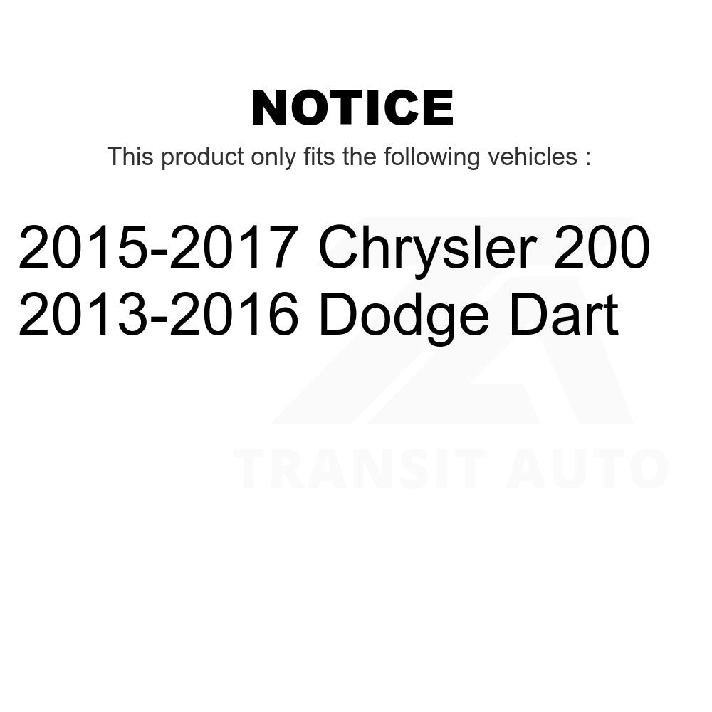 Front Wheel Bearing And Tie Rod End Kit For Dodge Dart Chrysler 200