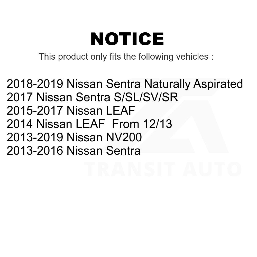 Front Wheel Bearing And Tie Rod End Kit For Nissan Sentra NV200 Leaf LEAF