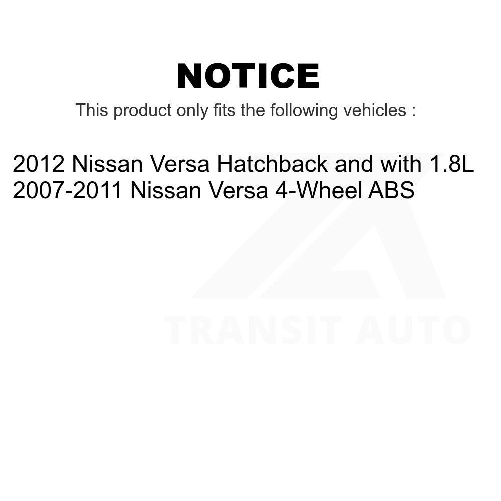 Front Wheel Bearing And Tie Rod End Kit For Nissan Versa