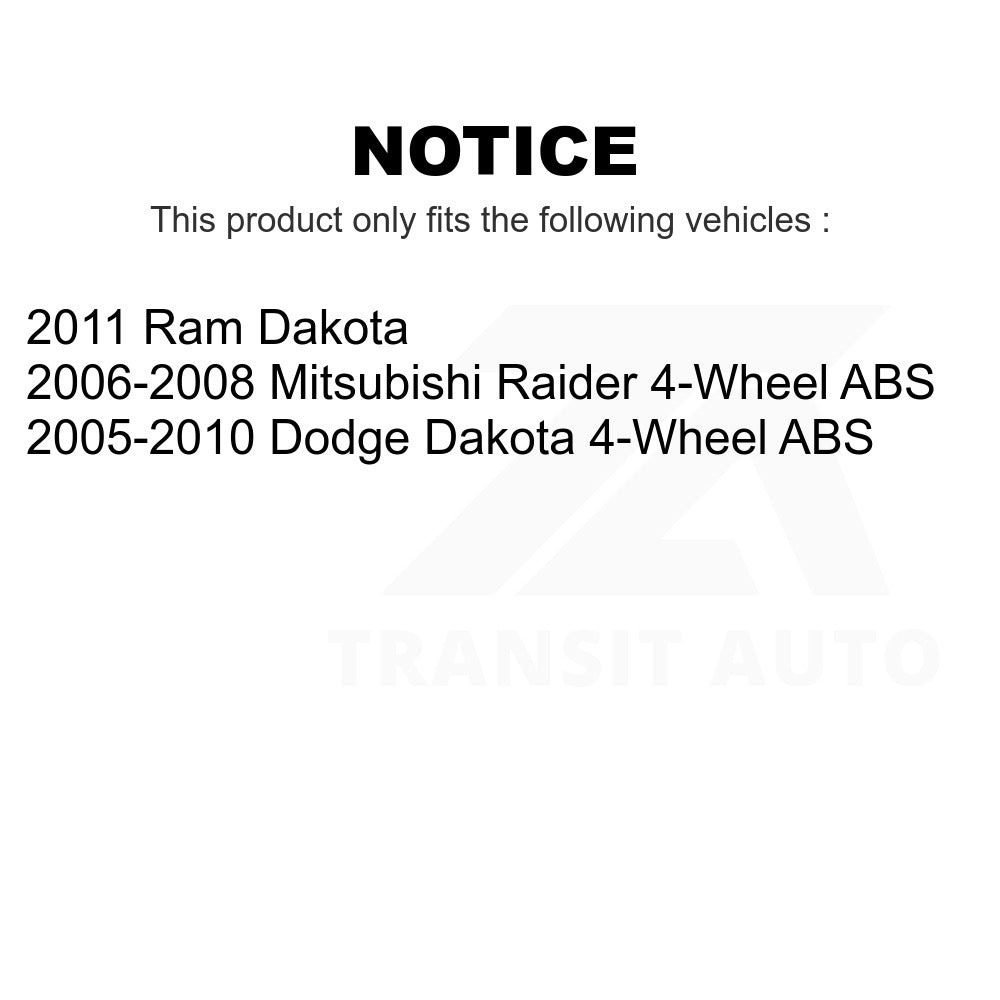 Front Hub Bearing Assembly And Link Kit For Dakota Dodge Mitsubishi Raider Ram