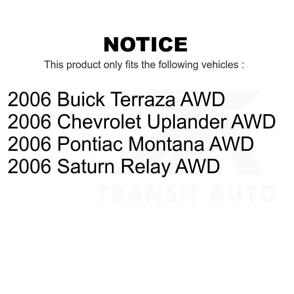 Front Hub Bearing Assembly Link Kit For Chevrolet Uplander Pontiac Montana Buick