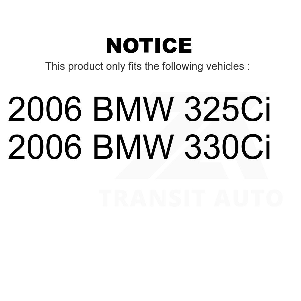 Front Hub Bearing Assembly And Link Kit For 2006-2006 BMW 325Ci 330Ci