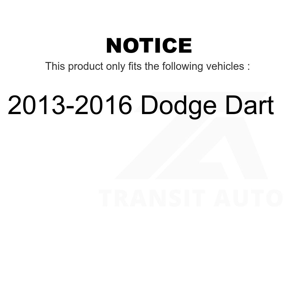 Front Hub Bearing Assembly And Link Kit For 2013-2016 Dodge Dart