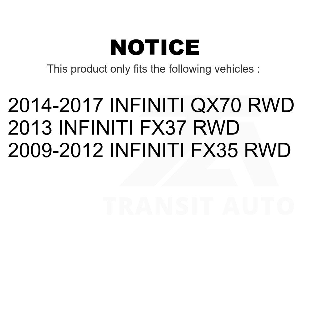 Front Hub Bearing Assembly And Link Kit For Infiniti FX35 QX70 FX37 INFINITI RWD