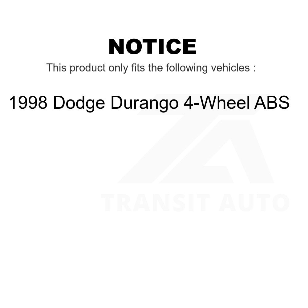 Front Hub Bearing Assembly And Link Kit For 1998 Dodge Durango 4-Wheel ABS