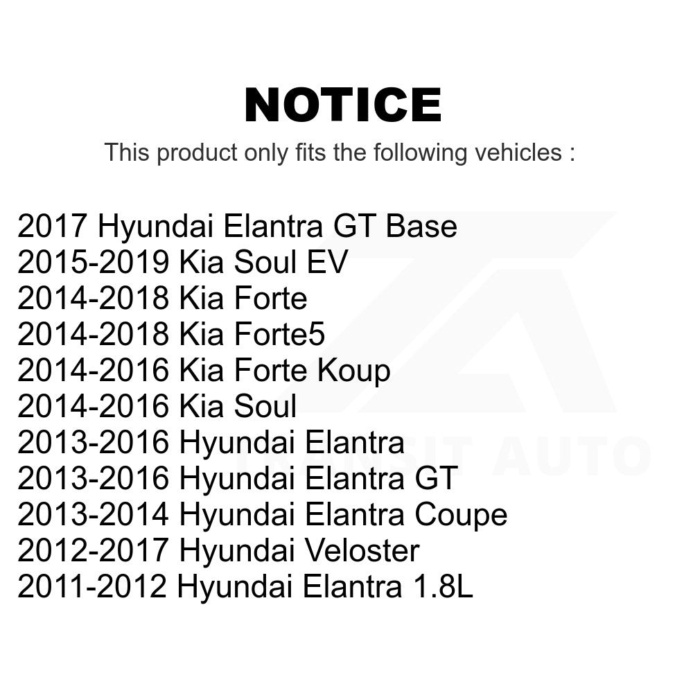 Front Wheel Bearing Link Kit For Hyundai Elantra Kia Soul Forte Veloster GT Koup