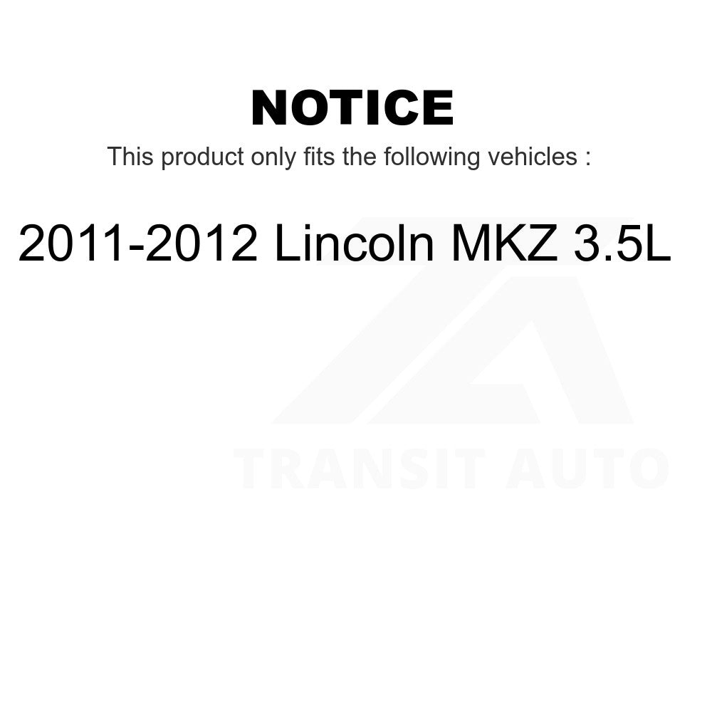 Front Wheel Bearing And Tie Rod End Kit For 2011-2012 Lincoln MKZ 3.5L