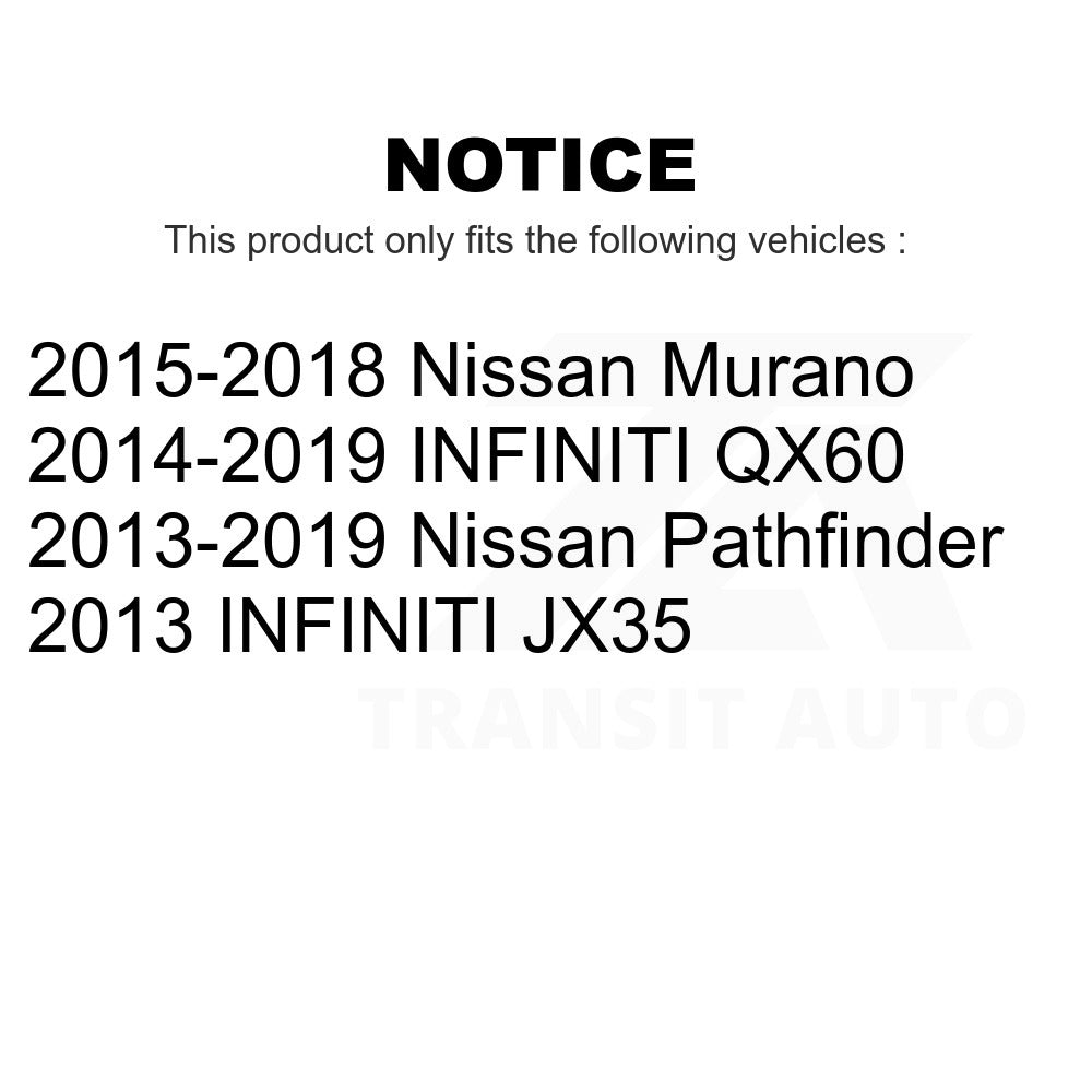 Front Wheel Bearing & Tie Rod End Kit For Nissan Pathfinder Murano INFINITI QX60