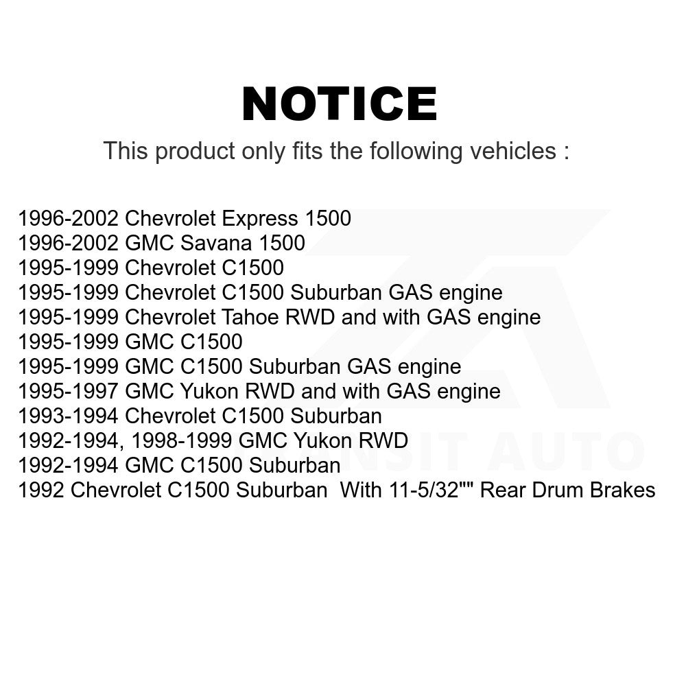 Front Brake Rotor Pair For Chevrolet C1500 GMC Tahoe Suburban Yukon Express 1500
