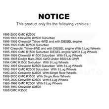 Charger l&#39;image dans la galerie, Front Brake Rotors Pair For Chevrolet K2500 Dodge Ram 2500 K1500 Suburban GMC