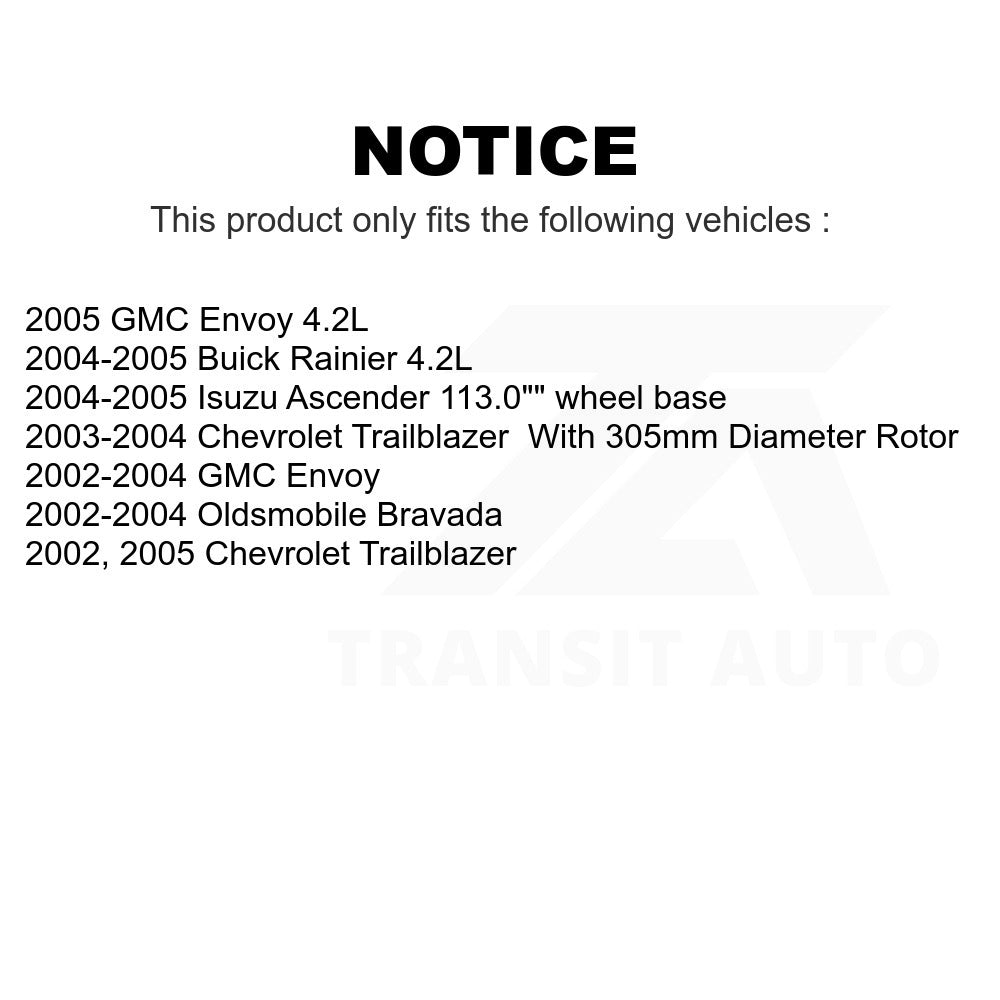 Front Brake Rotor Pair For Chevrolet Trailblazer GMC Envoy Buick Rainier Bravada