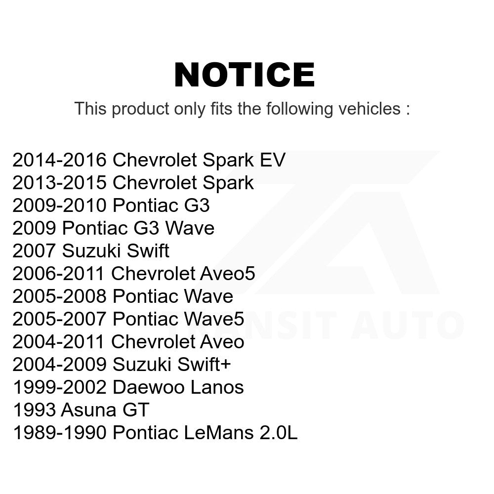 Front Brake Rotor Pair For Chevrolet Aveo Spark Aveo5 EV Pontiac G3 Daewoo Lanos