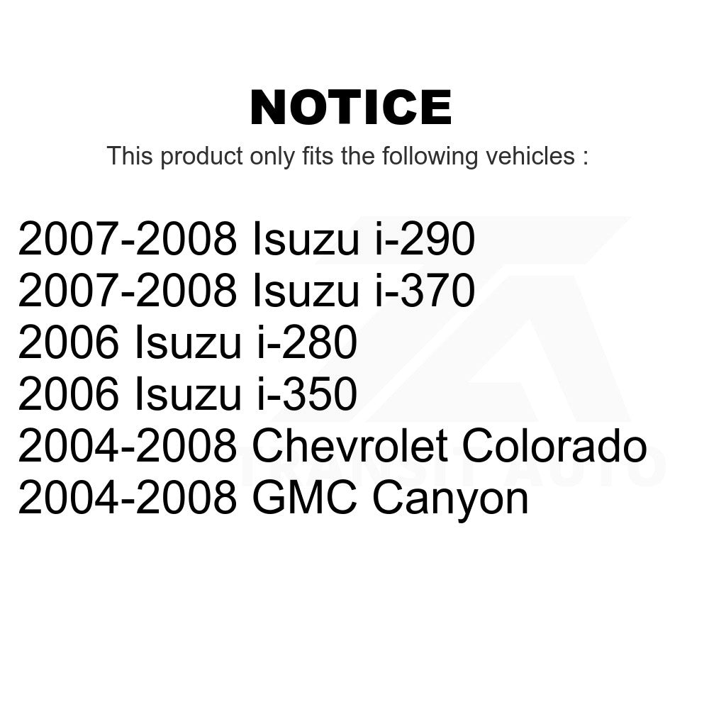 Front Brake Rotor Pair For Chevrolet Colorado GMC Canyon Isuzu i-290 i-280 i-370