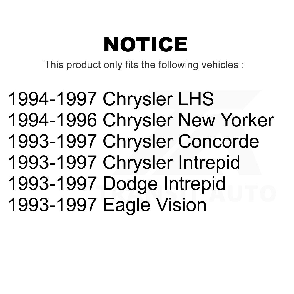 Front Brake Rotor Pair For Chrysler Dodge Intrepid Concorde LHS Eagle Vision New