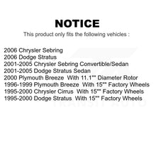 Charger l&#39;image dans la galerie, Front Brake Rotor Pair For Chrysler Sebring Dodge Stratus Cirrus Plymouth Breeze