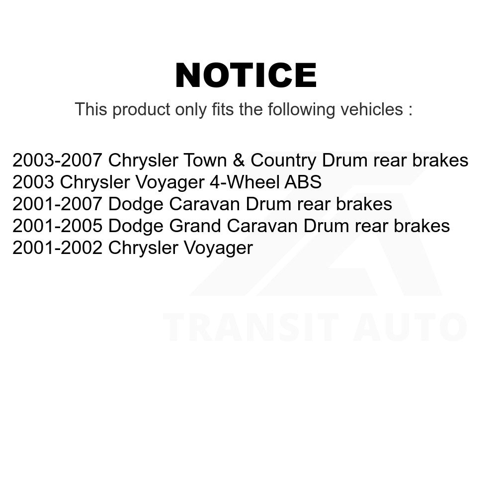 Front Brake Rotors Pair For Dodge Chrysler Town & Country Grand Caravan Voyager
