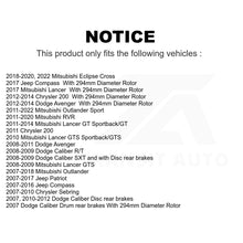 Charger l&#39;image dans la galerie, Front Brake Rotors Pair For Jeep Dodge Patriot Mitsubishi Chrysler Compass 200