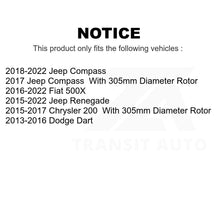 Charger l&#39;image dans la galerie, Front Brake Rotors Pair For Jeep Renegade Compass Dodge Dart Chrysler 200 Fiat