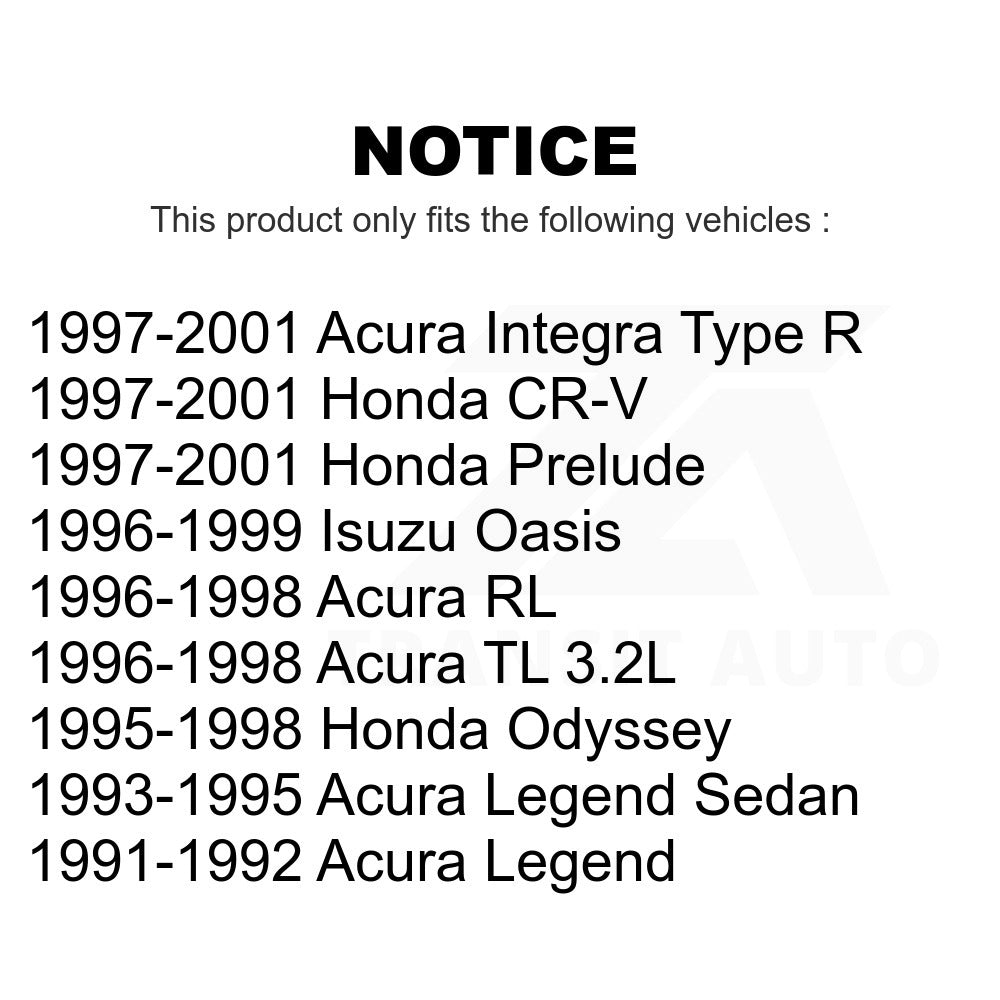 Front Brake Rotor Pair For Honda CR-V Acura Integra Prelude Odyssey Legend TL RL