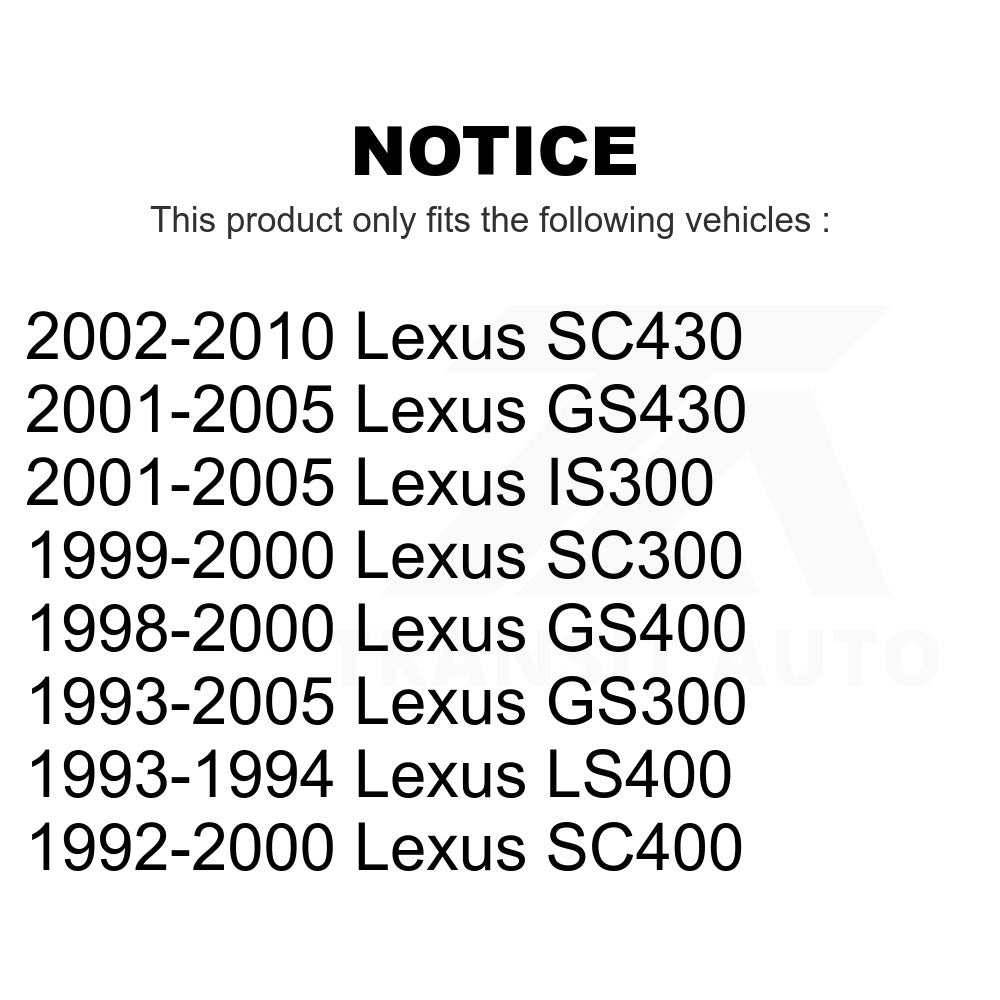 Front Brake Rotor Pair For Lexus GS300 SC430 IS300 SC400 GS400 GS430 LS400 SC300