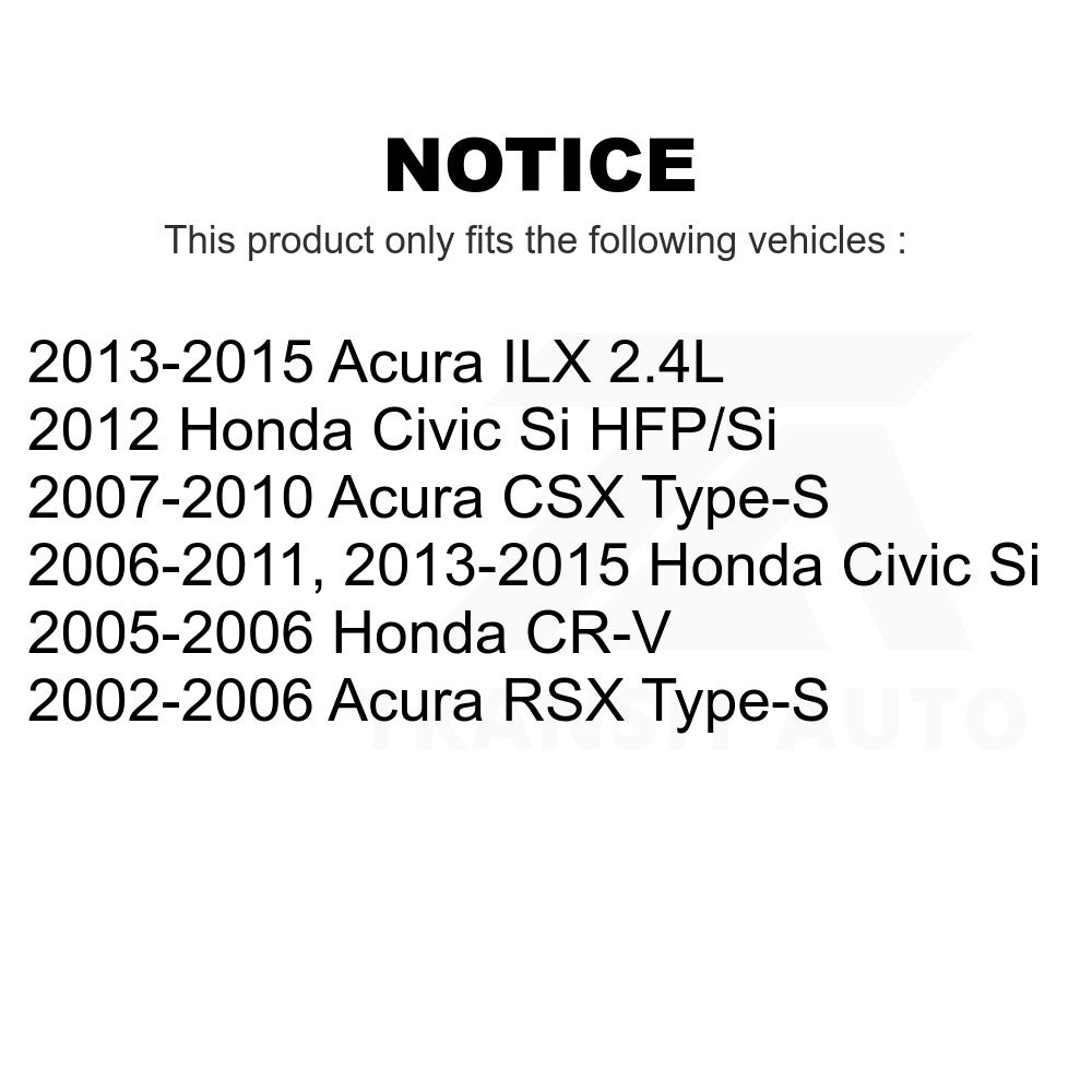 Front Disc Brake Rotors Pair For Honda Civic CR-V Acura RSX ILX CSX