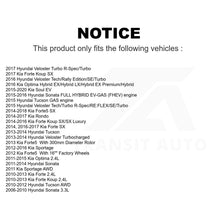 Charger l&#39;image dans la galerie, Front Brake Rotors Pair For Hyundai Sonata Kia Optima Forte Tucson Sportage Koup