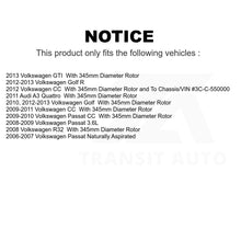 Charger l&#39;image dans la galerie, Front Brake Rotors Pair For Volkswagen Passat CC Golf GTI R R32 Audi A3 Quattro